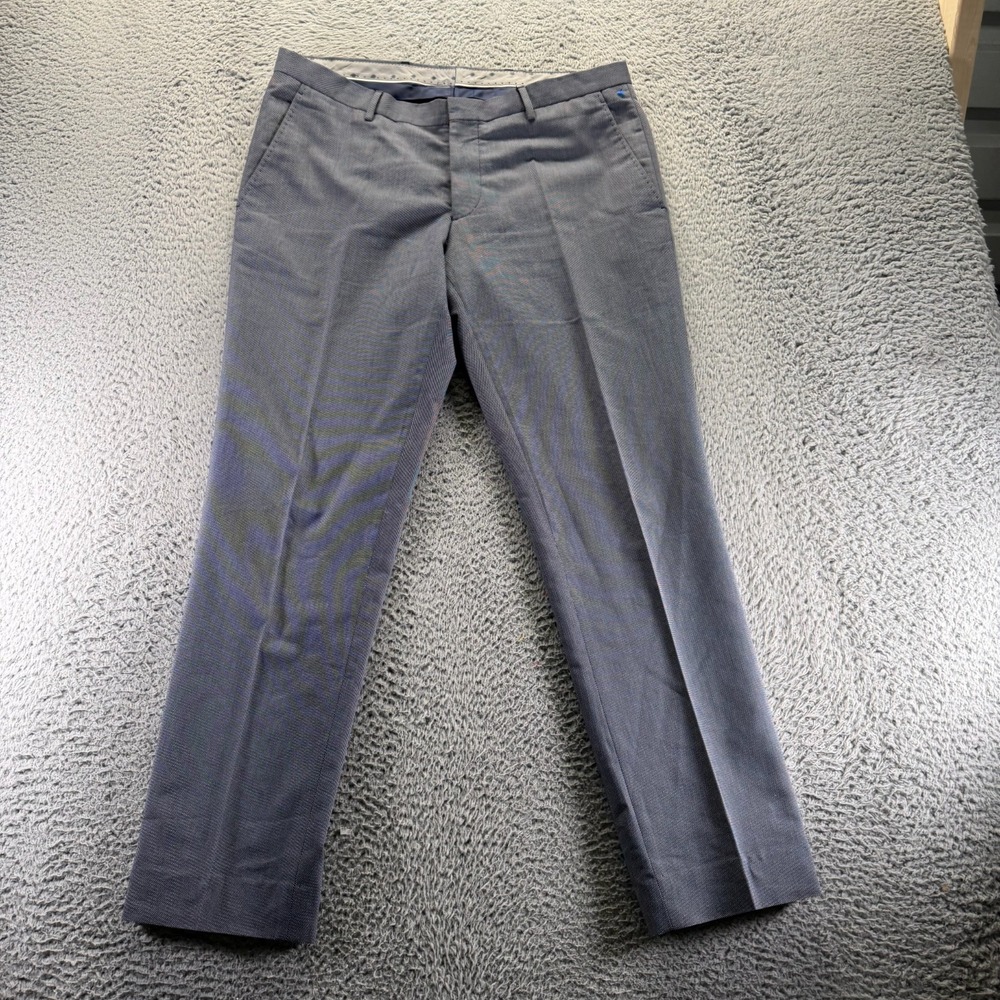 Zara Pant Mens 34x29‎ Gray Cotton Dress Straight Formal Business Preppy Career